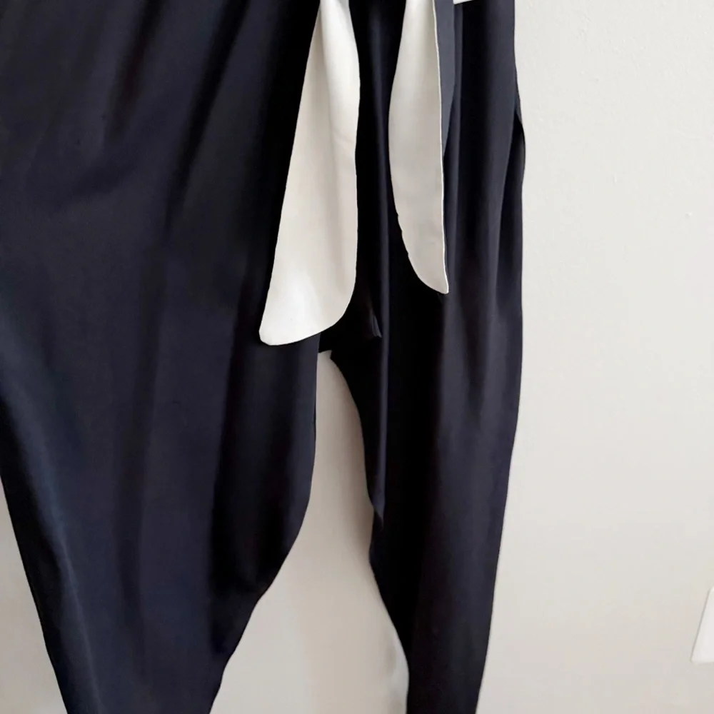 Vintage 90s Color-block Black and White Jumpsuit women’s small